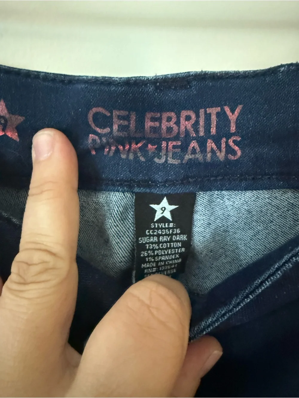 Celebrity Pink Dark Indigo Straight flare Leg Jeans